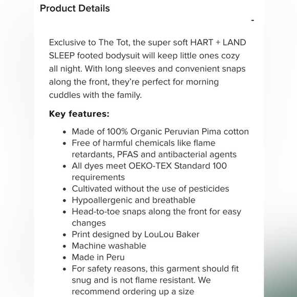 Hart + Land Pajamas Nwt Hartland Baby Organic Pima Cotton Footed